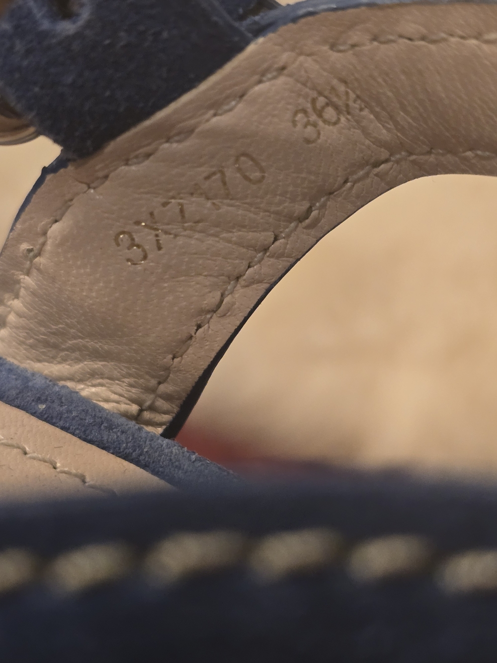 PRADA GENUINE Blue Suede Wedge Sandals with Ankle Strap - Picture 15 of 16